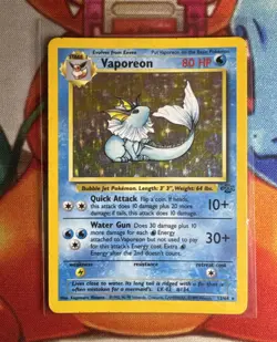 Pokemon TCG Vaporeon 12/64 Jungle Set Holo Rare - LP/MP 💧 - Image 2
