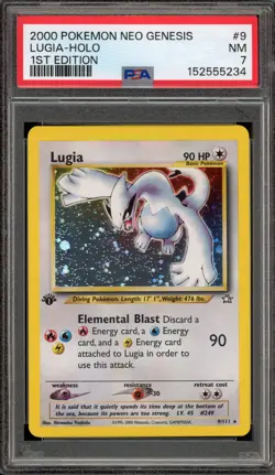 Pokemon Lugia Neo Genesis 1st Edition Holo Rare #9 PSA 7 - Image 1