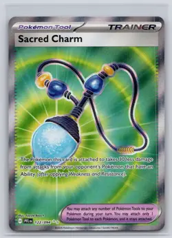 Sacred Charm 122/094 Ultra Rare Phantasmal Flames Pokemon Near Mint - Image 1