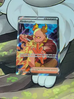 Firebreather 119/094 Ultra Rare Phantasmal Flames Pokemon Holo Near Mint - Image 1