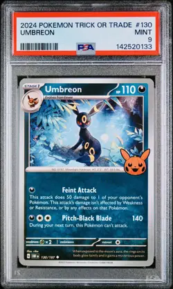 POKEMON PSA 9 UMBREON 130/197 TRICK OR TRADE ENGLISH 2024! - Image 1