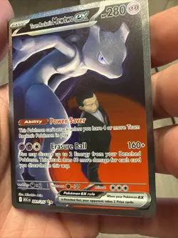 Team Rockets Mewtwo EX 281/217 SIR Ascended Heroes Full Art Holo Pokemon TCG, NM - Image 1