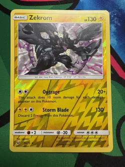 Pokemon Shining Legends Zekrom Rare Reverse Holo 35/73 - Image 1