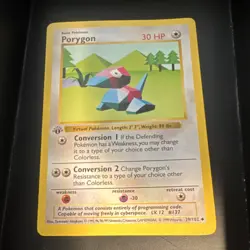 Pokemon TCG Porygon 039/102 1st Edition Shadowless Base Set Uncommon 1999 - Image 1