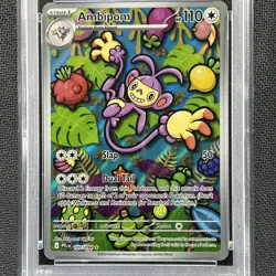 Pokemon Phantasmal Flames Illustration Rare ** AMBIPOM ** #107/094 💎PSA 9💎 - Image 2
