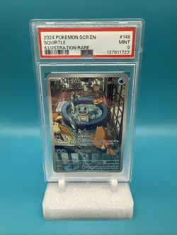 PSA 9 Squirtle 148/142 Pokemon TCG Stellar Crown Illustration Rare - Image 1