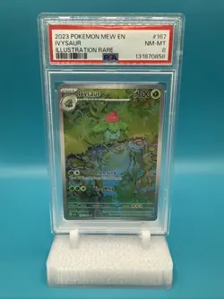 PSA 8 Ivysaur 167/165 Illustration Rare Pokemon TCG Scarlet & Violet 151 - Image 1