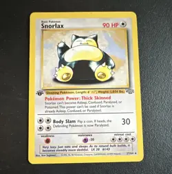 Pokemon TCG Snorlax 1st Edition Jungle Rare Regular 27/64 English 1999 - Image 1