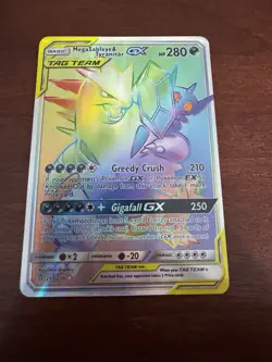 Mega Sableye & Tyranitar GX Tag Team 245/236 Rainbow Rare Pokemon Card See Photo - Image 1