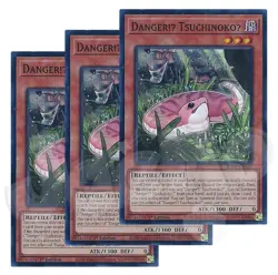 Yugioh Danger!U TsuchinokoU x 3 - 1st Edition Super Rare NM - Free Holo Card - Image 1