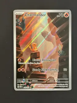 Pokemon Charmander Illustration Rare Full Art 168/165 Scarlet & Violet 151 Holo - Image 1