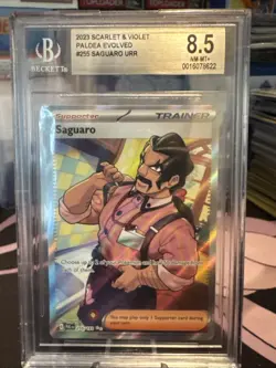Pokemon Saguaro Ultra Rare Holo #255/193 Paldea Evolved 2023 - BGS 8.5 - Image 1