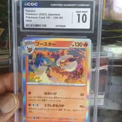 CGC 10 Flareon 136/165 Pokemon TCG 2023 Japanese Holo Stage 1 HP 130 - Image 1
