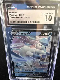Pokemon -Glaceon V - 038/159 -Crown Zenith- CGC 10 - PUCRZ038 - Image 1