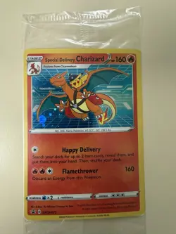 Pokemon Special Delivery Charizard SWSH075 Promo Holo English Sword & Shield - Image 1