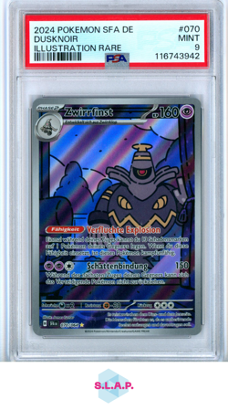 ZWIRRFINST POKEMON 070/064 2024 SHROUDED FABLE ILL RARE DE PSA 9 - Image 1