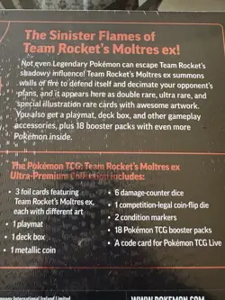 Pokemon TCG Team Rockets Moltres EX Ultra-premium Collection - Image 4