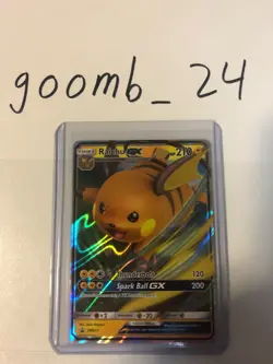 Raichu GX SM213 Hidden Fates Promo Pokemon Card NM/M - Image 1