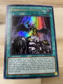 Yugioh Forbidden Droplet LED9-EN056 Ultra Rare 1st Edition NM - Image 1