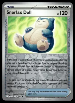 Snorlax Doll 175/182 Uncommon Paradox Rift Pokemon Reverse Holo NM - Image 1