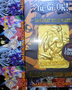 Yugioh Blue-Eyes Toon Dragon Limited Edition 24 Karat Gold-Plated Metal Card New - Image 2