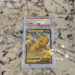 2021 POKEMON SWSH BLACK STAR PROMO PIKACHU V BOX #061 PIKACHU V PSA 10 - Image 1