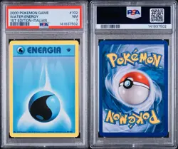 POKEMON PSA 7 WATER ENERGY 102/102 SET BASE 1st PRIMA EDIZIONE ITALIANO LOW POP - Image 3