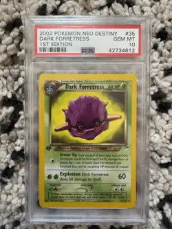 2002 POKEMON NEO DESTINY DARK FORRETRESS 1ST EDITION 35/105 PSA 10 MINT - Image 1