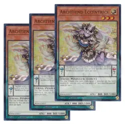Yugioh Archfiend Eccentrick x 3 - 1st Edition Ultra Rare NM - Free Holo Card - Image 1