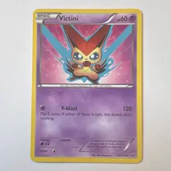 Pokemon Victini 43/101 Noble Victories Rare Regular Basic Card 60 HP V-blast 120 - Image 1