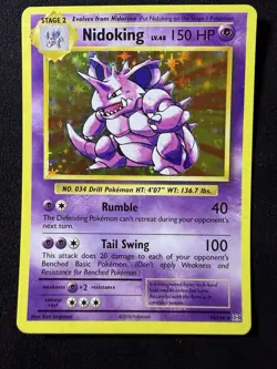 Pokemon Nidoking Holo Rare TCG Card 45/108 XY Evolutions - Image 1