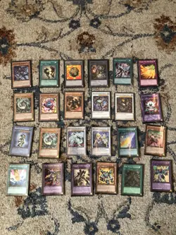 Yugioh Cards Lot Of 24 Holos And Rares Well Played - Image 1