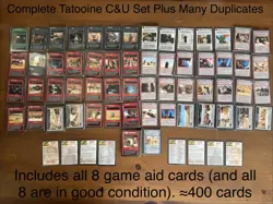Star Wars CCG Lot - Tatooine Complete Card List & Rule Cards, Complete C&U Set + - Image 1