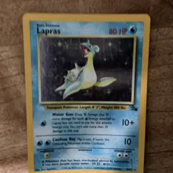 Pokemon TCG Fossil Lapras Holo 10/62 Ken Sugimori 1999 2 Cards English - Image 2