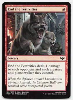 End the Festivities 155 Common Innistrad: Crimson Vow Magic: The Gathering NM - Image 1