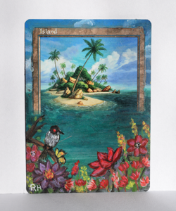 Island MTG Alter Art EDH Commander Magic The Gathering - Image 1