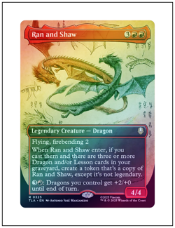 1x Ran and Shaw, Borderless Art Foil, Magic the Gathering, MTG NM - Image 1