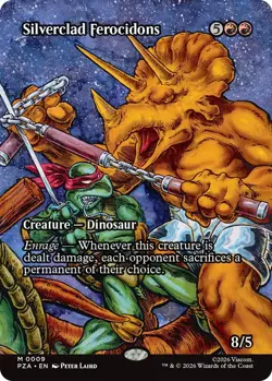 Silverclad Ferocidons - Foil - Borderless Light Play, English Magic the Gatherin - Image 1