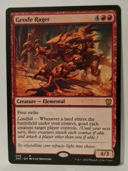MTG Geode Rager x1 Commander: Zendikar Rising Regular NM/PFresh! - Image 1
