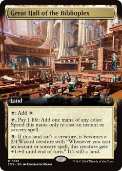 x1 Great Hall of the Biblioplex - Extended Art R MTG Secrets of Strixhaven M/NM, - Image 1