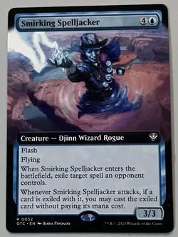 MTG OTJ Commander Smirking Spelljacker Creature RARE REGULAR #0052 - Image 1