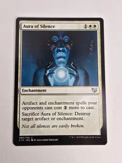 Wizards Aura of Silence Commander 2015 Enchantment White Uncommon Regular - Image 1