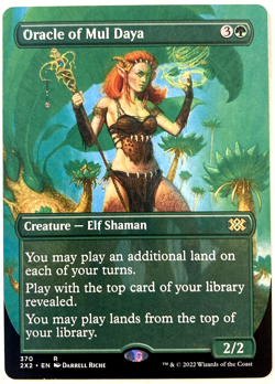 MTG Oracle of Mul Daya BORDERLESS Double Masters 2022 370 NM - Image 1