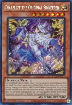Yugioh! LP Diabellze the Original Sinkeeper - LEDE-EN012 - Secret Rare - 1st Edi - Image 1