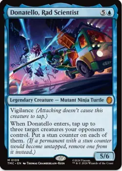 1 x Donatello, Rad Scientist - Teenage Mutant Ninja Turtles Commander - LP - MTG - Image 1