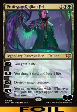 Professor Dellian Fel ** FOIL ** #214 - Secrets of Strixhaven - NM MTG - Image 1