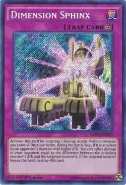 Yugioh! LP Dimension Sphinx - MVP1-ENS23 - Secret Rare - 1st Edition Lightly Pla - Image 1