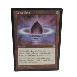 MTG Lotus Petal Tempest 1997 Rare Artifact LP Magic the Gathering Vintage - Image 1