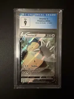 2020 Pokemon Sword & Shield Base # 141 Snorlax V PSA 9 Card MINT Trusted Seller! - Image 1