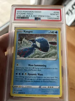 PSA 10 Pokemon Crown Zenith Sea & Sky Premium Collection Kyogre Holo #036/159 - Image 1